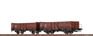  48639 - H0 - 2-tlg. Set Offene Güterwagen, Omm52, DB, Ep. III